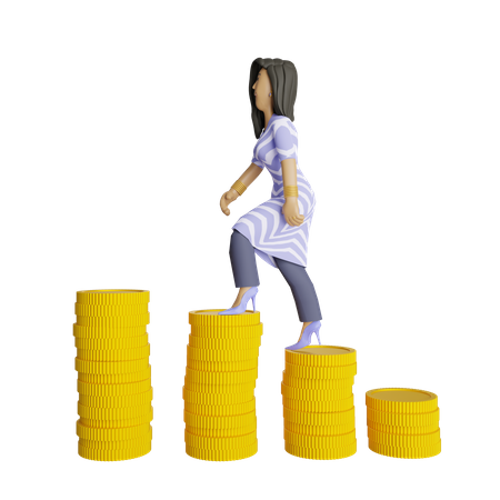 Une investisseuse indienne tire profit de son investissement  3D Icon