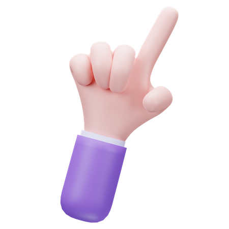 Une main avec un doigt  3D Icon