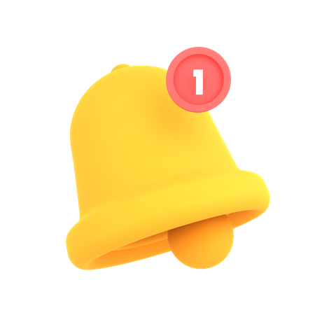 Une notification  3D Icon