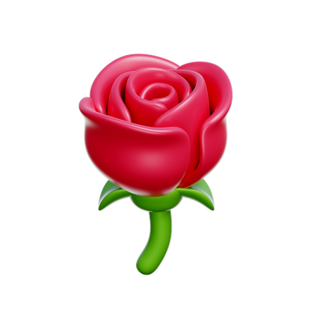 Une rose  3D Icon