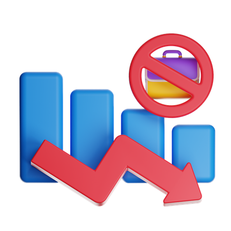 Unemployment Rate Report  3D Icon