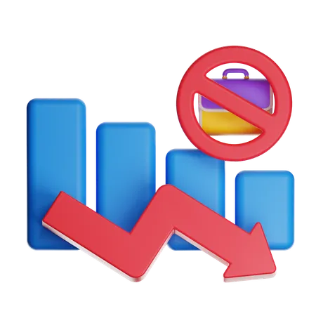 Unemployment Rate Report  3D Icon