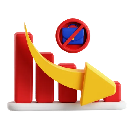 Unemployment Rate Report  3D Icon