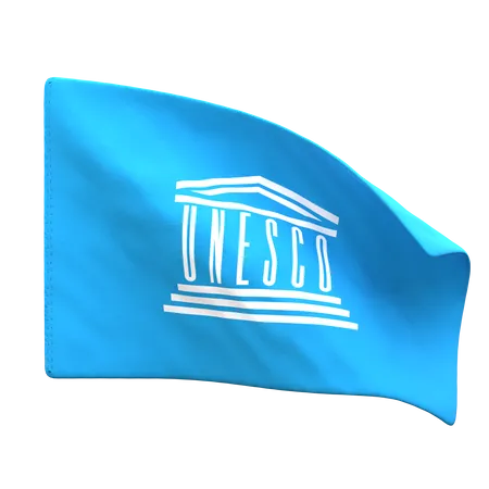 Unesco Flag  3D Icon