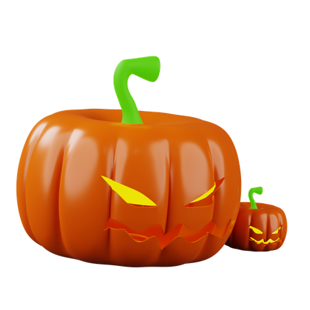 Ungry Pumpkin  3D Icon