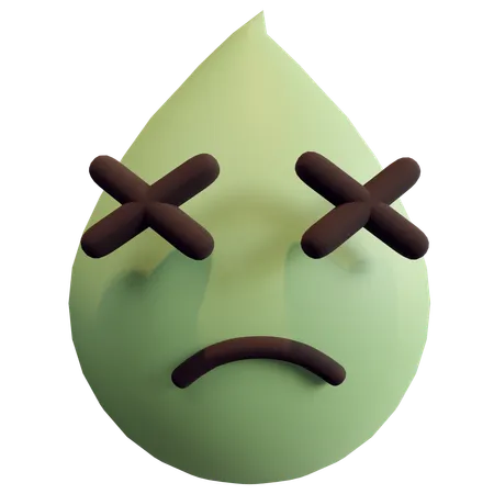 Unhappy Droplet  3D Icon