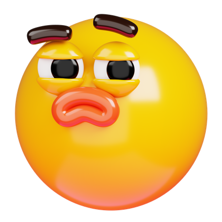 Unhappy Emoji  3D Icon
