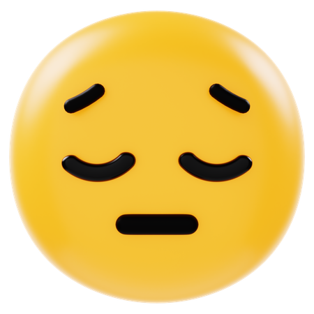 Unhappy Emoji  3D Icon