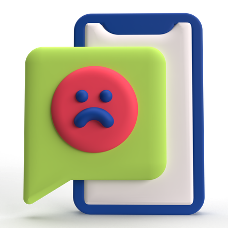 Unhappy Phone  3D Icon