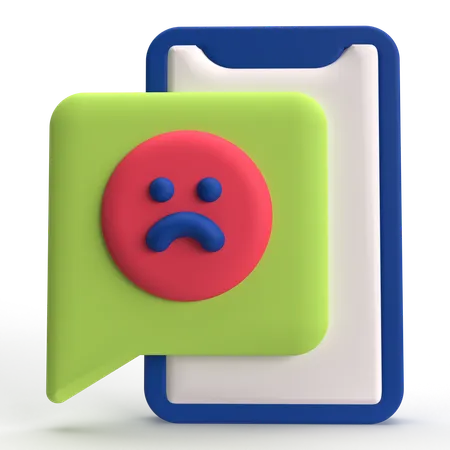 Unhappy Phone  3D Icon