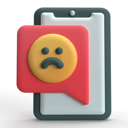 Unhappy Phone  3D Icon