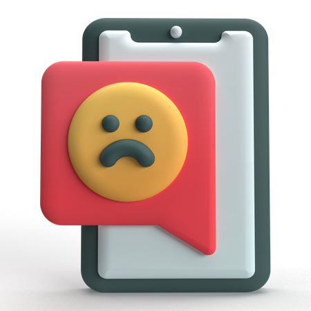 Unhappy Phone  3D Icon