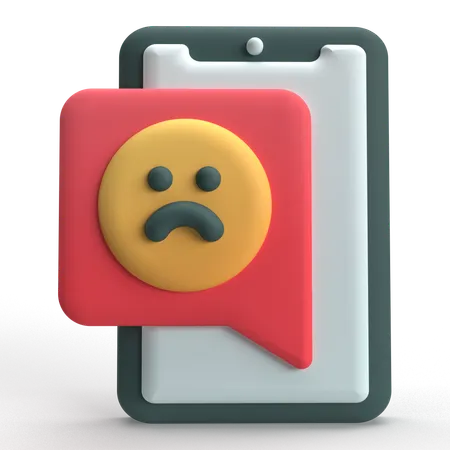 Unhappy Phone  3D Icon