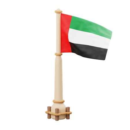 Uni Arab Emirates Flag 3D Icon