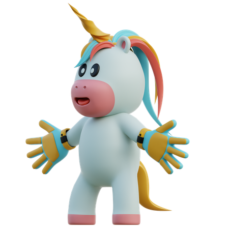 Unicorn as a Goalkeeper  3D Icon
