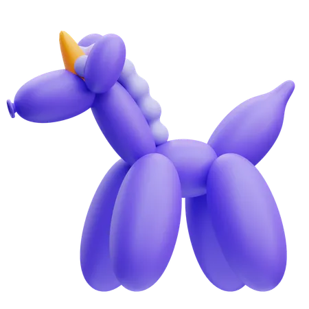 Unicorn Balloon  3D Icon