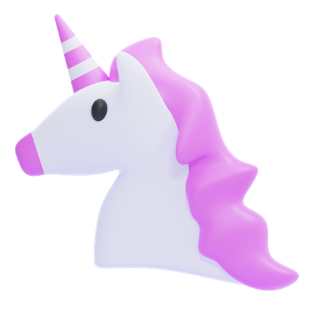 Unicorn Emoji  3D Icon