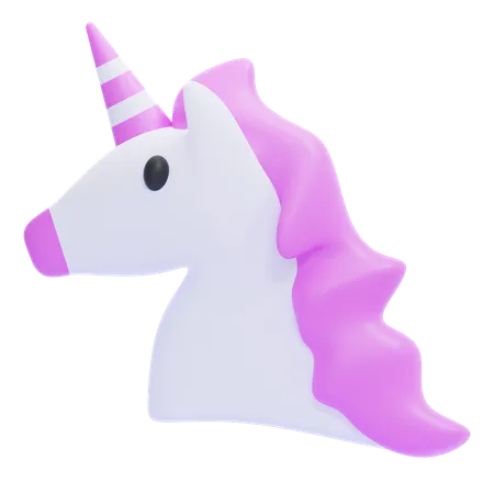 Unicorn Emoji  3D Icon