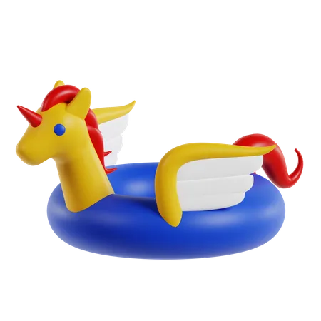 Unicorn Lifebuoy 3 D Travel And Holiday Illustration 3D Icon