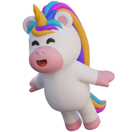 Unicornio volador  3D Illustration