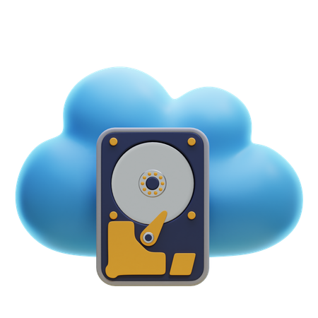 Unidad de nube  3D Icon