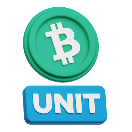 Unidade de dinheiro bitcoin  3D Icon