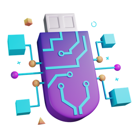 Unidade flash ai  3D Icon