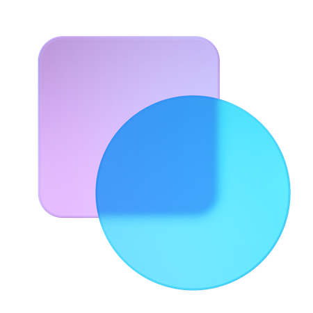 Union Shape  3D Icon