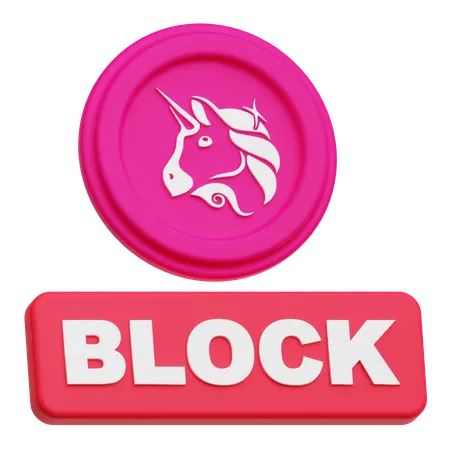 Uniswap Block  3D Icon
