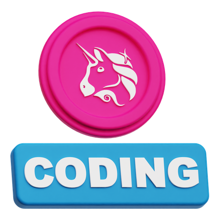 Uniswap Coding  3D Icon