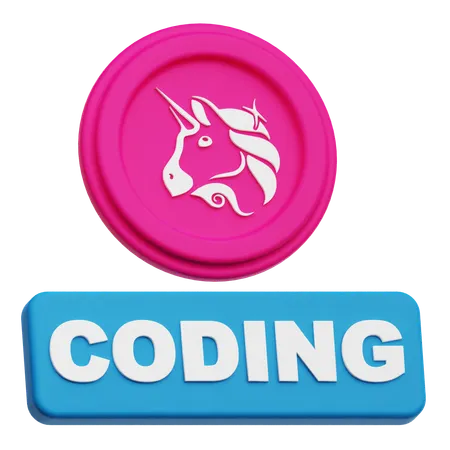 Uniswap Coding  3D Icon