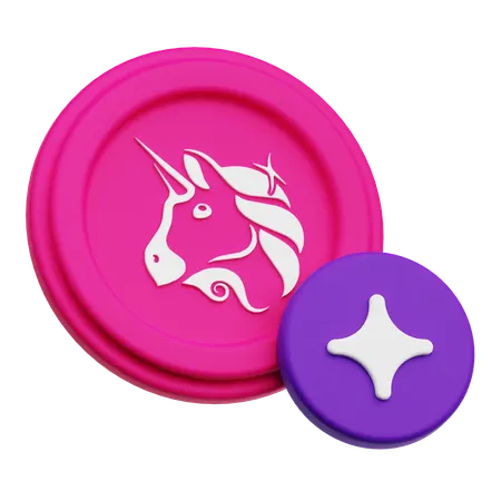 Uniswap Coin  3D Icon
