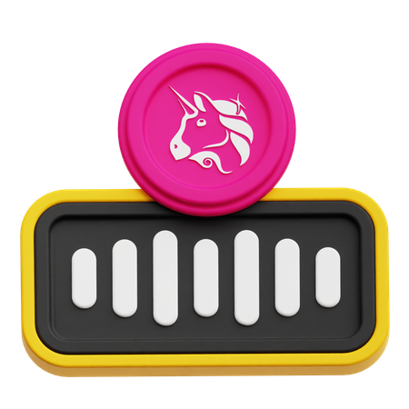 Uniswap Coin Audio  3D Icon