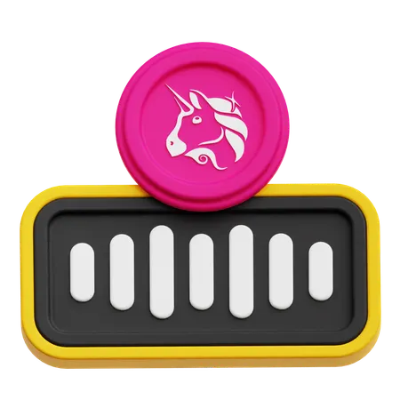 Uniswap Coin Audio  3D Icon