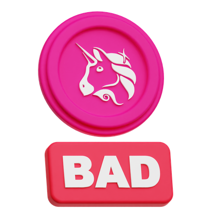 Uniswap Coin Bad  3D Icon