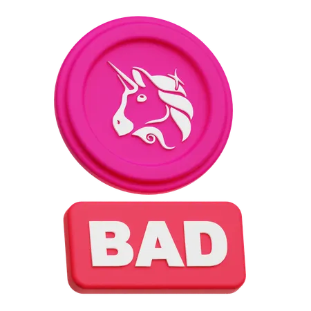 Uniswap Coin Bad  3D Icon