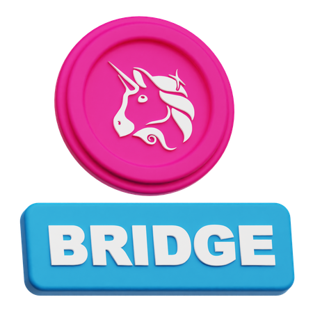 Uniswap Coin Bridge  3D Icon