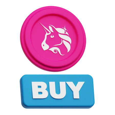 Uniswap Coin Buy  3D Icon