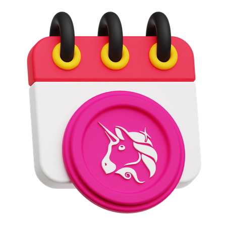 Uniswap Coin Calendar  3D Icon