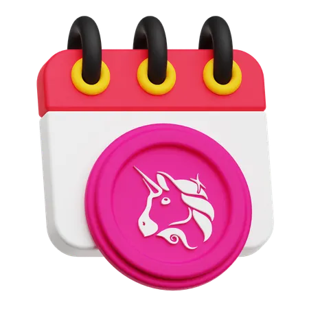 Uniswap Coin Calendar  3D Icon