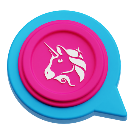 Uniswap Coin Chat  3D Icon