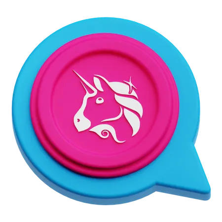 Uniswap Coin Chat  3D Icon