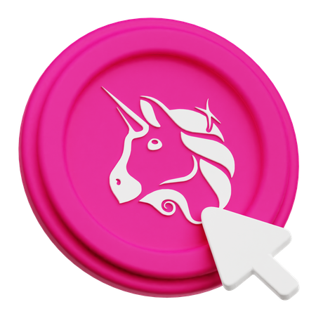Uniswap Coin Click  3D Icon