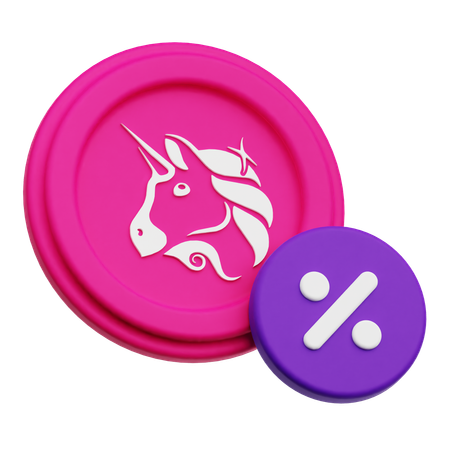 Uniswap Coin Discount  3D Icon