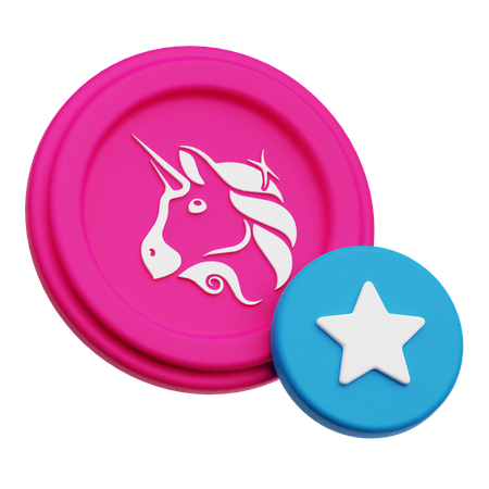 Uniswap Coin Favorite  3D Icon