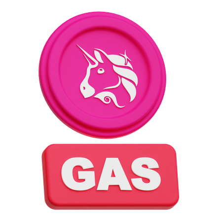 Uniswap Coin Gas  3D Icon