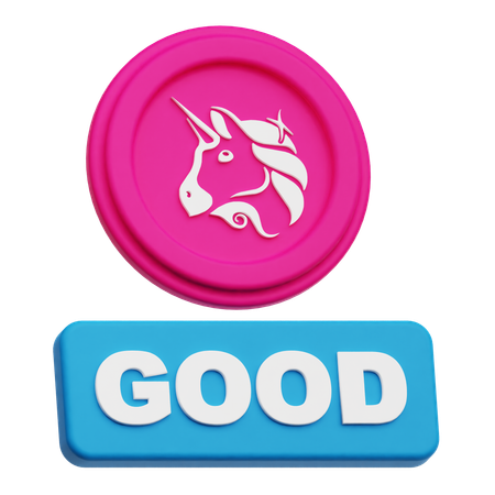Uniswap Coin Good  3D Icon