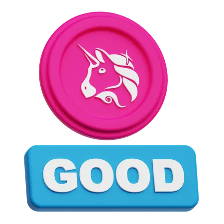 Uniswap Coin Good  3D Icon