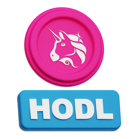 Uniswap Coin Hodl  3D Icon