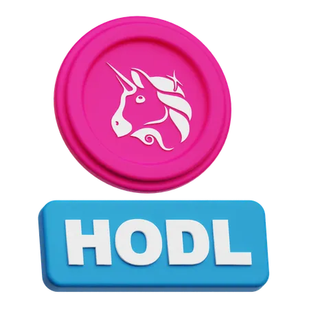 Uniswap Coin Hodl  3D Icon